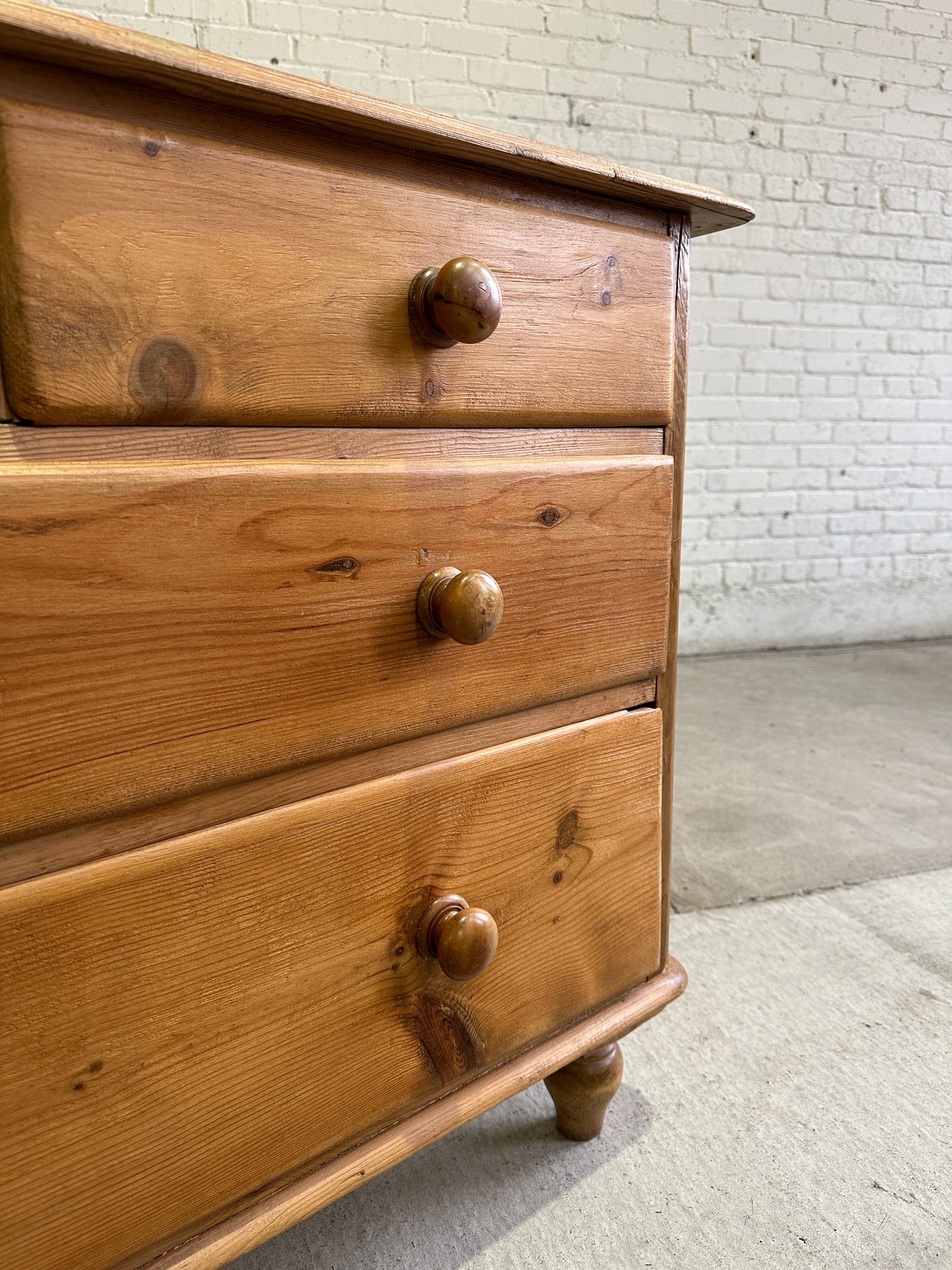 Antique Pine English Chest of Drawers c. 1880