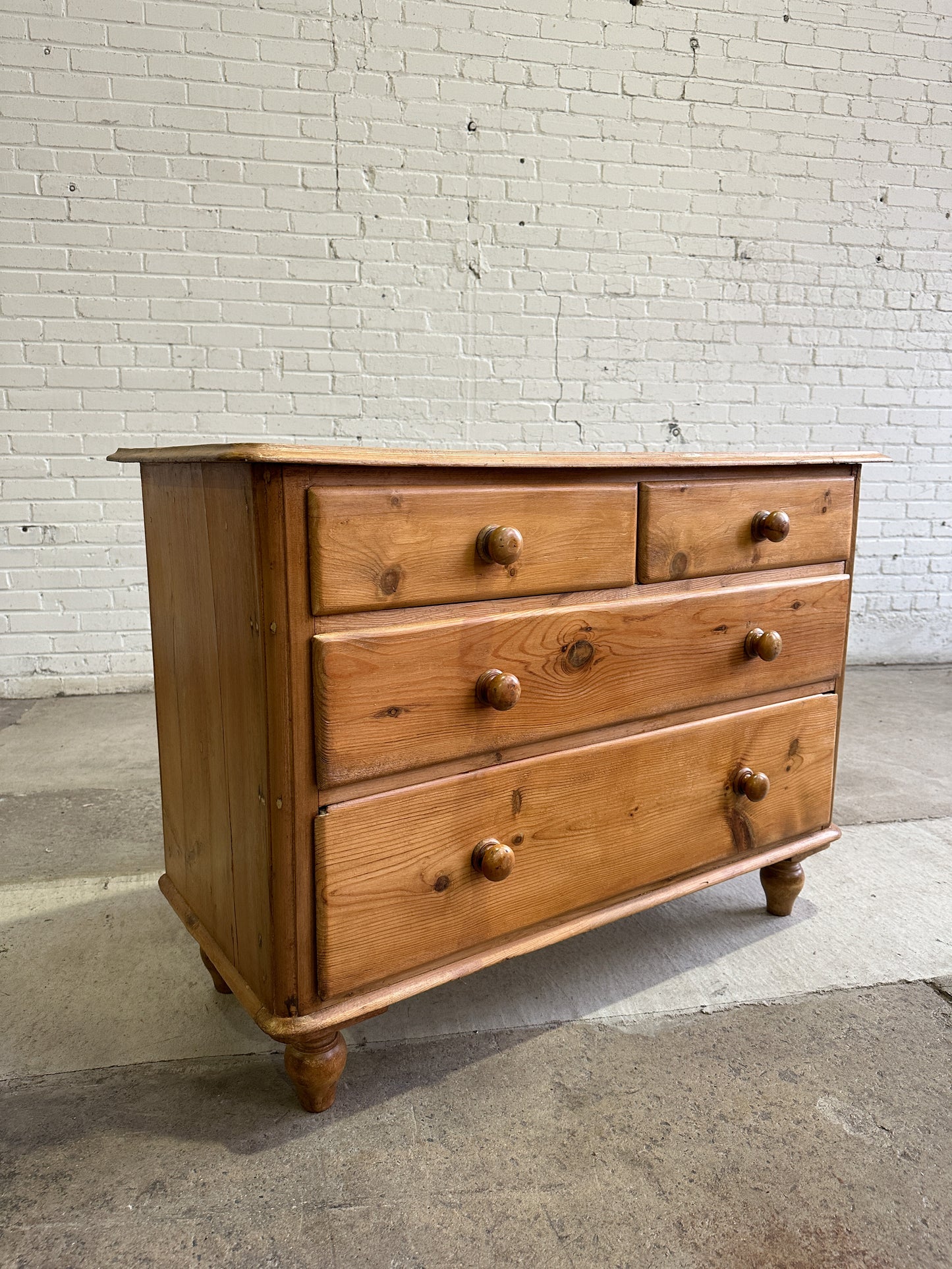 Antique Pine English Chest of Drawers c. 1880