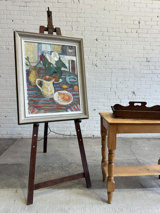 Swedish Oil Still Life with Jug and Oranges by Rune Person