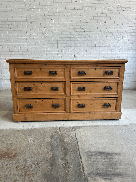 Antique Pine English Dresser Base c. 1880