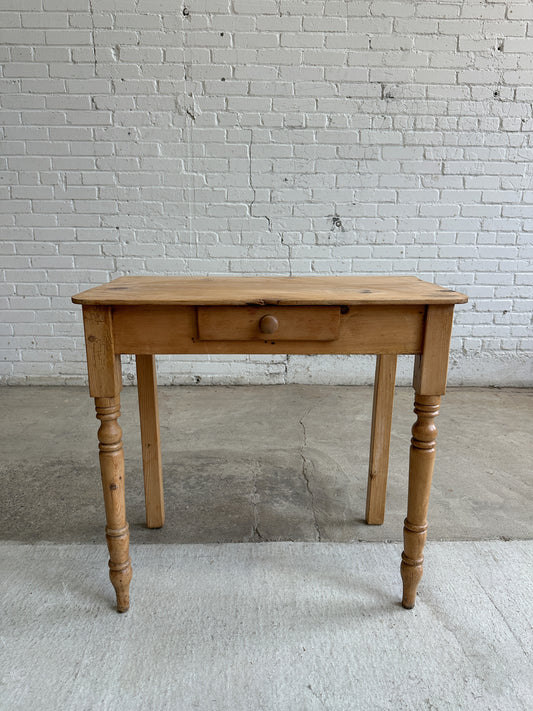 An English Antique Pine Side Table or Writing Desk c. 1900