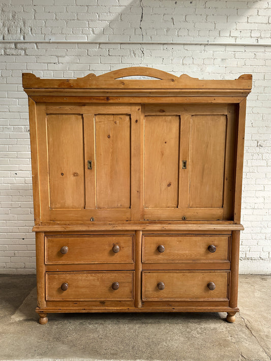 Antique Pine Housekeeper's Cupboard c. 1890