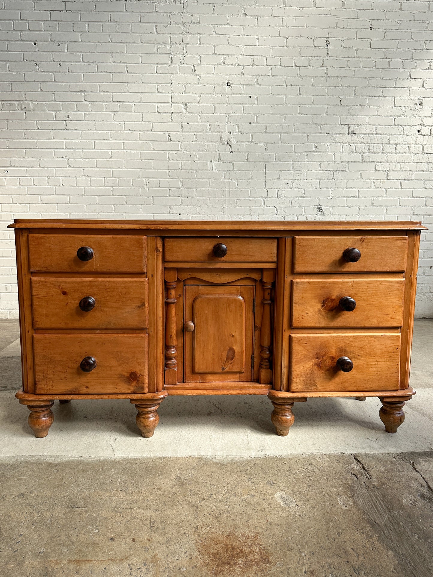 An Antique Pine English Sideboard, c. 1870