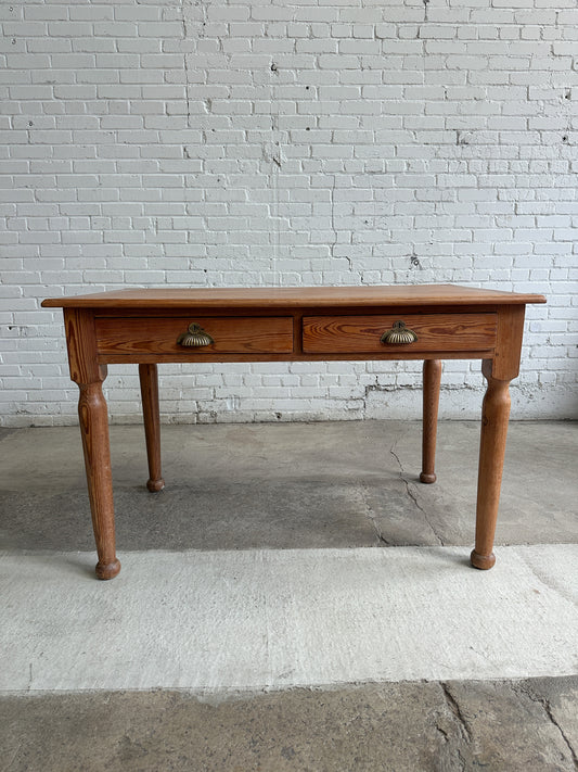 An Antique English Pitch Pine Desk c. 1900