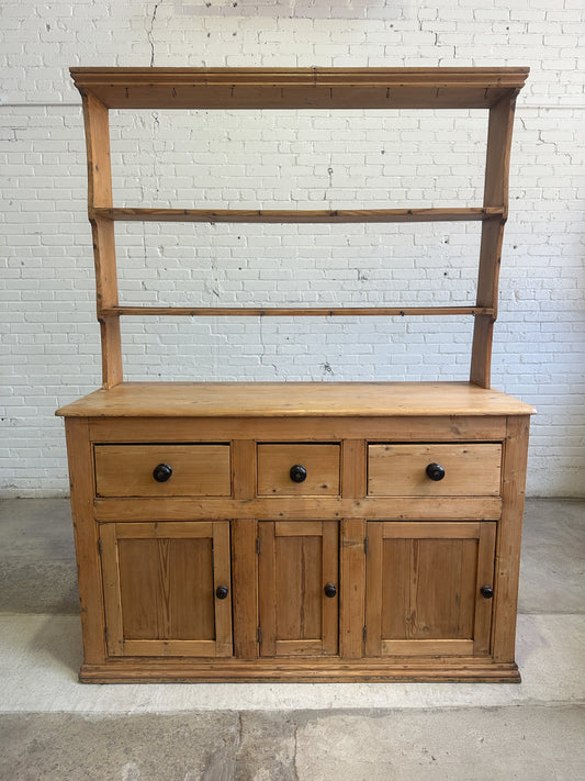 Antique Pine English Kitchen Dresser c. 1880