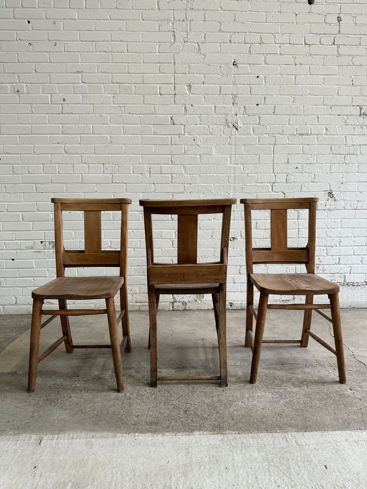 A Set of Six English Chapel Chairs c. 1910