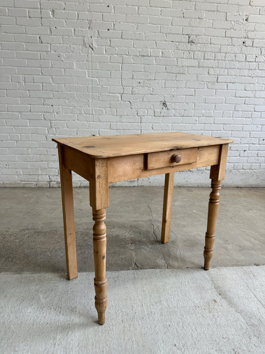 An English Antique Pine Side Table or Writing Desk c. 1900