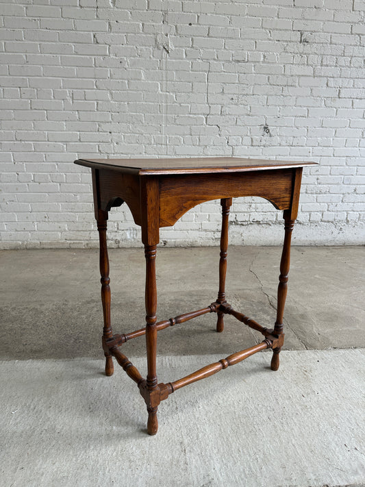 Antique Oak English Side Table c. 1900