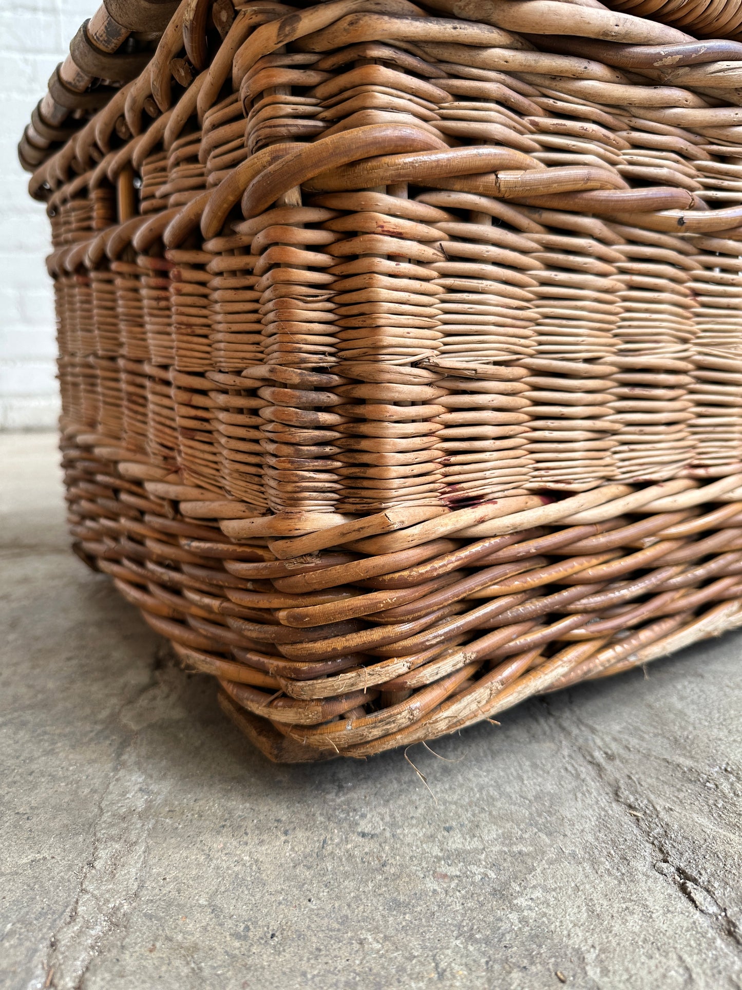 Antique Victorian Wicker Mill Basket c. 1900