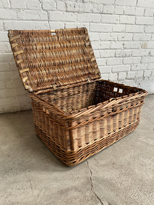 Antique Victorian Wicker Mill Basket c. 1900