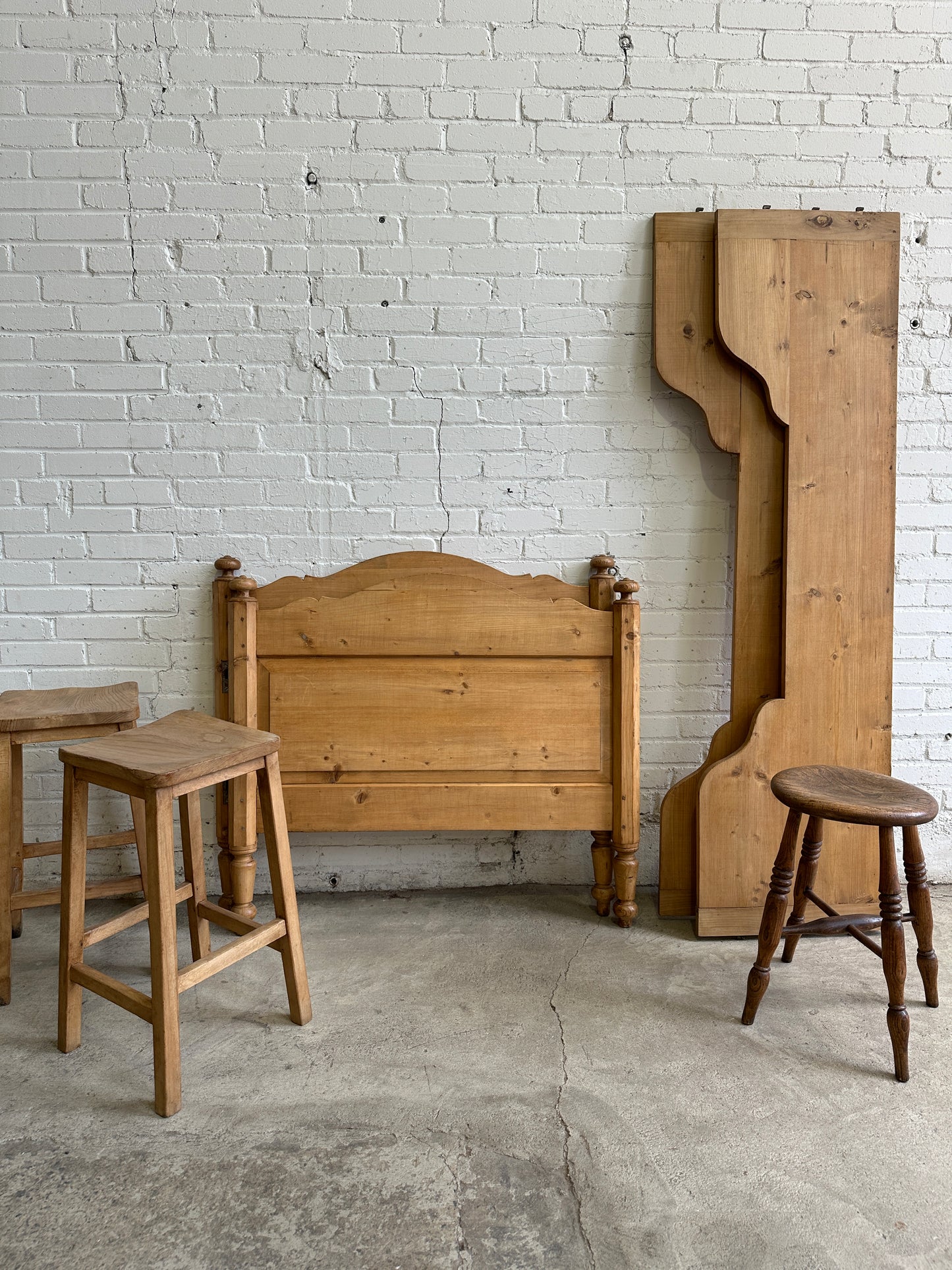 Antique English Elm Stool c. 1880