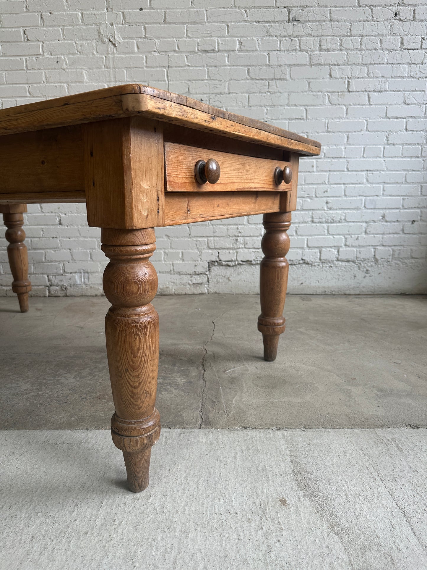 An Antique Pine English Farm Table c. 1880