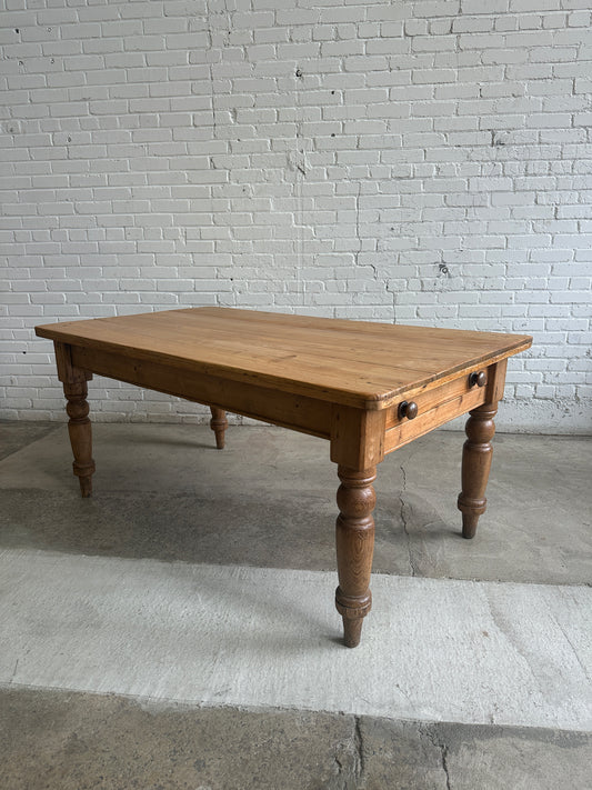 An Antique Pine English Farm Table c. 1880
