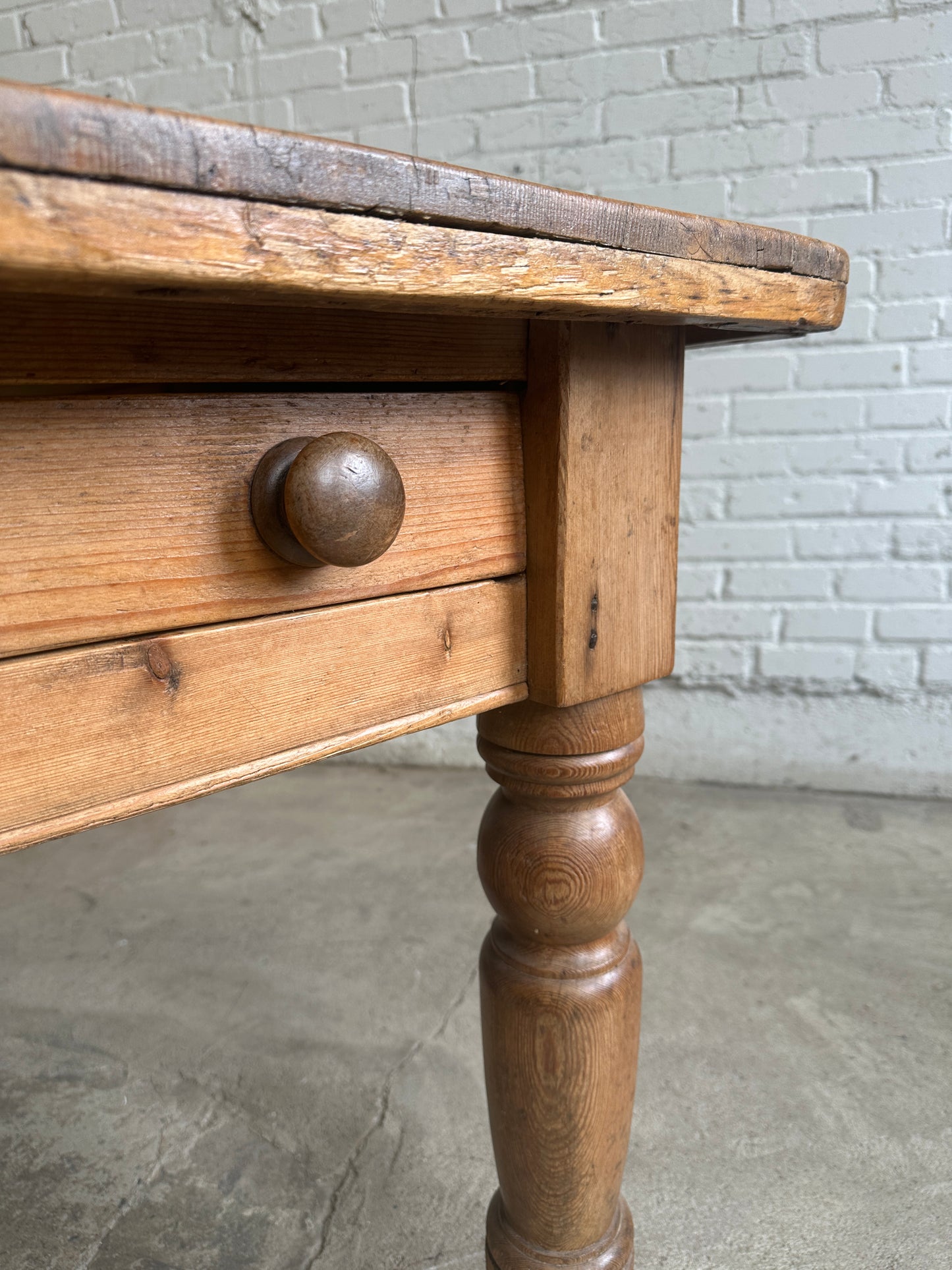 An Antique Pine English Farm Table c. 1880