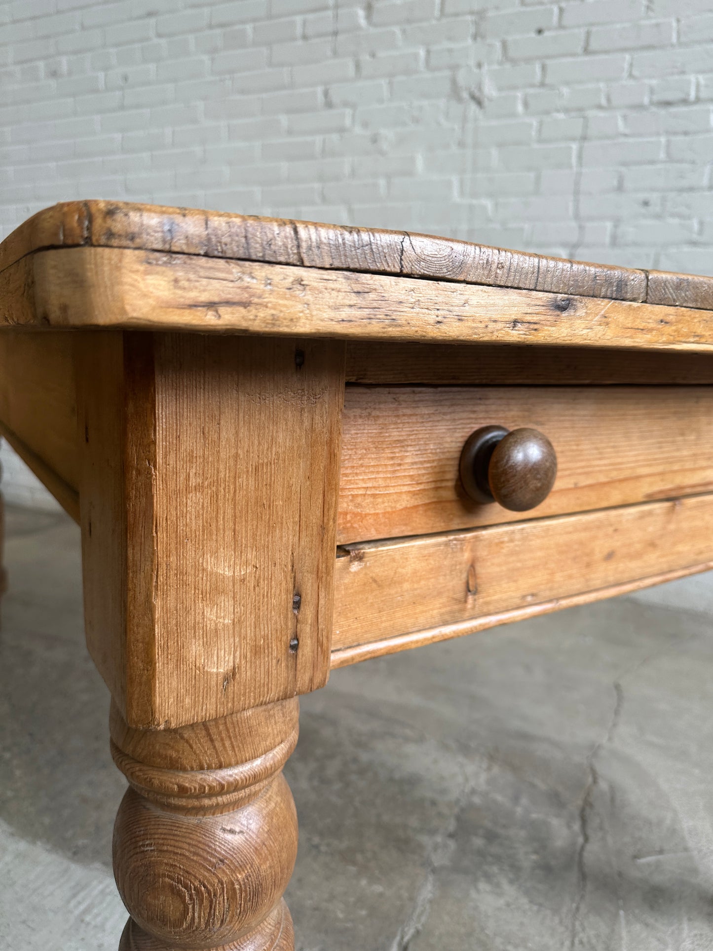 An Antique Pine English Farm Table c. 1880