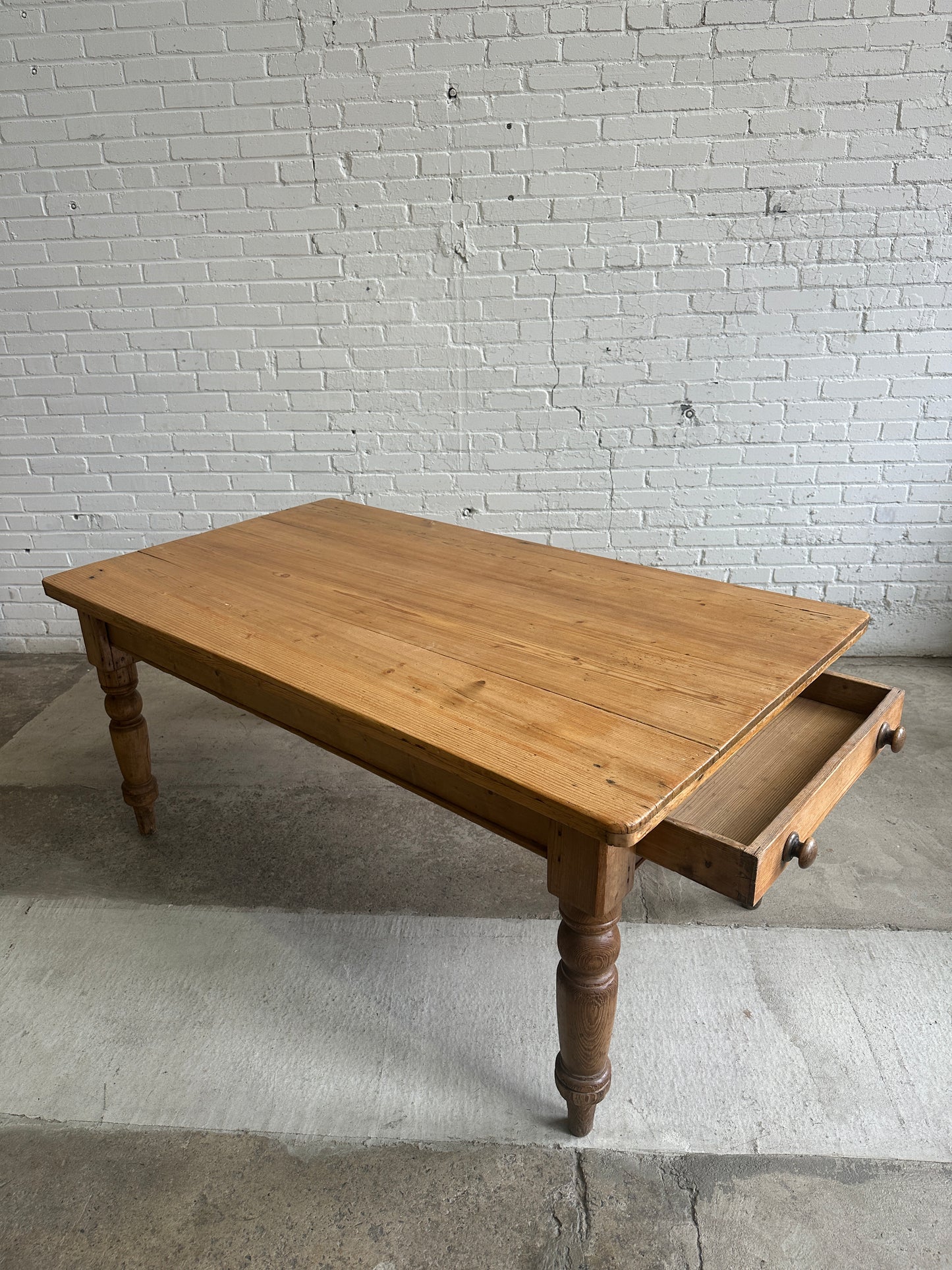 An Antique Pine English Farm Table c. 1880