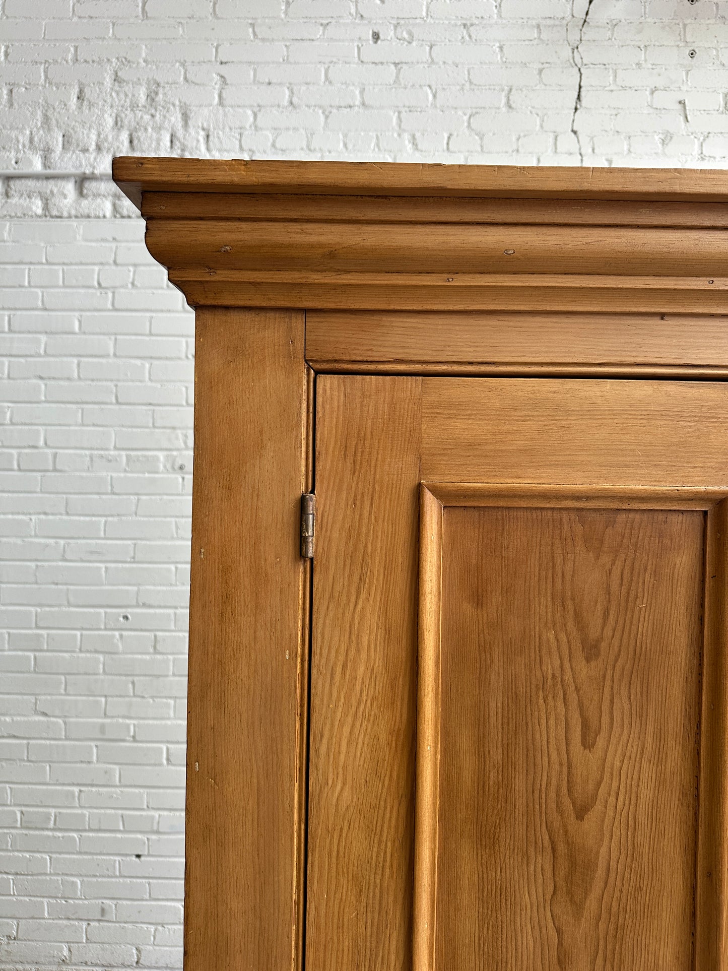 Antique Pine Four Door English Cupboard or Larder, c. 1880