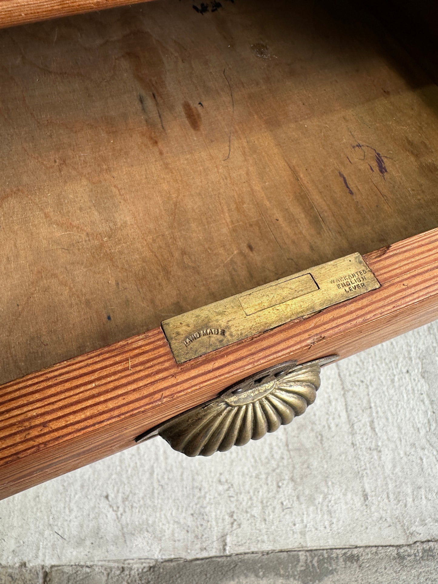 An Antique English Pitch Pine Desk c. 1900