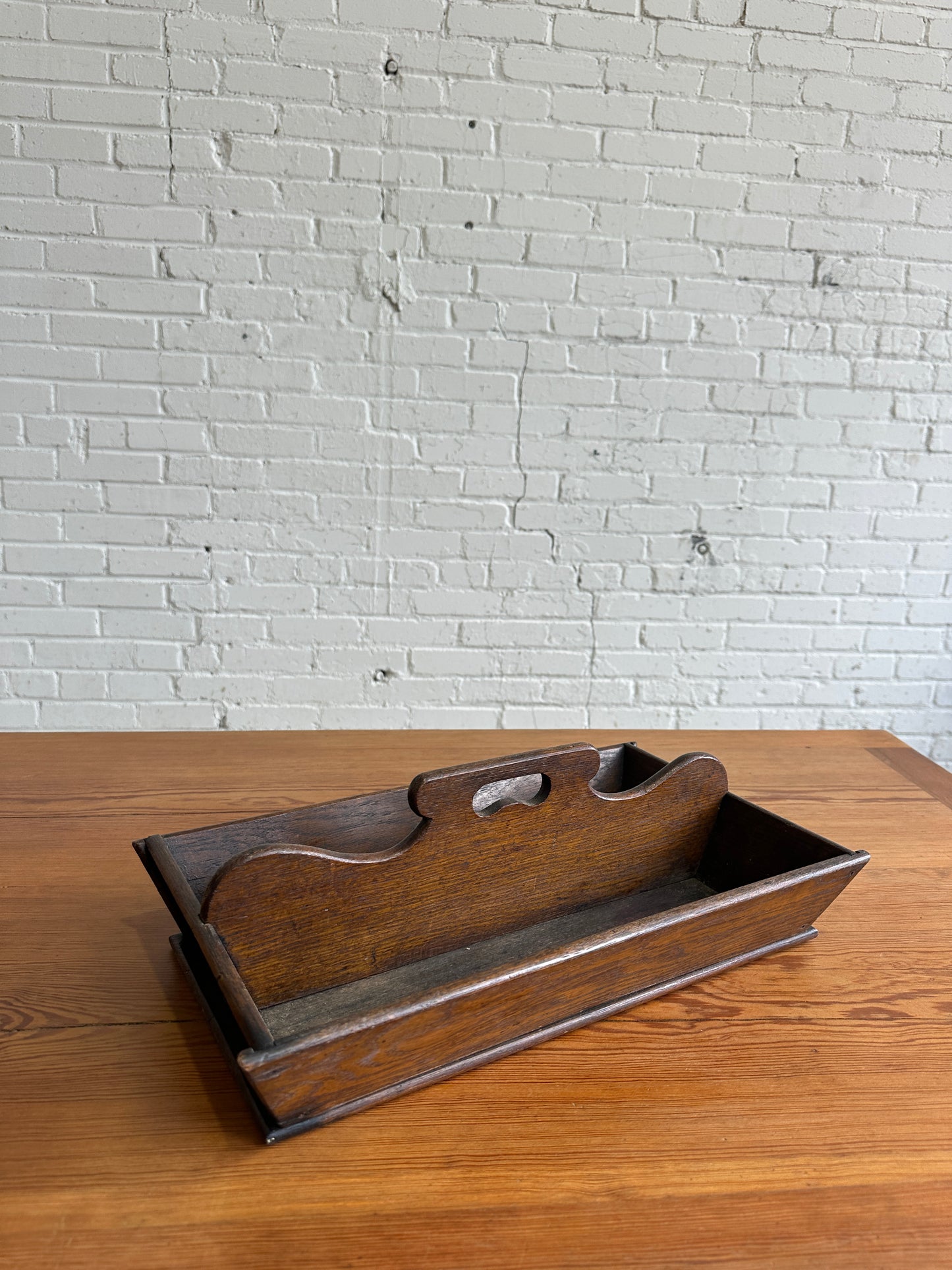 A Victorian Oak Cutlery Tray c. 1840