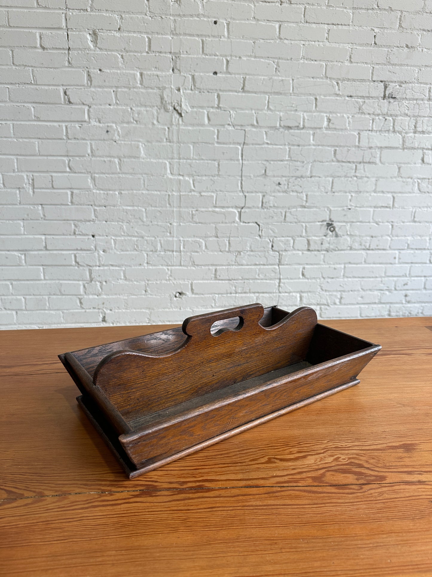 A Victorian Oak Cutlery Tray c. 1840