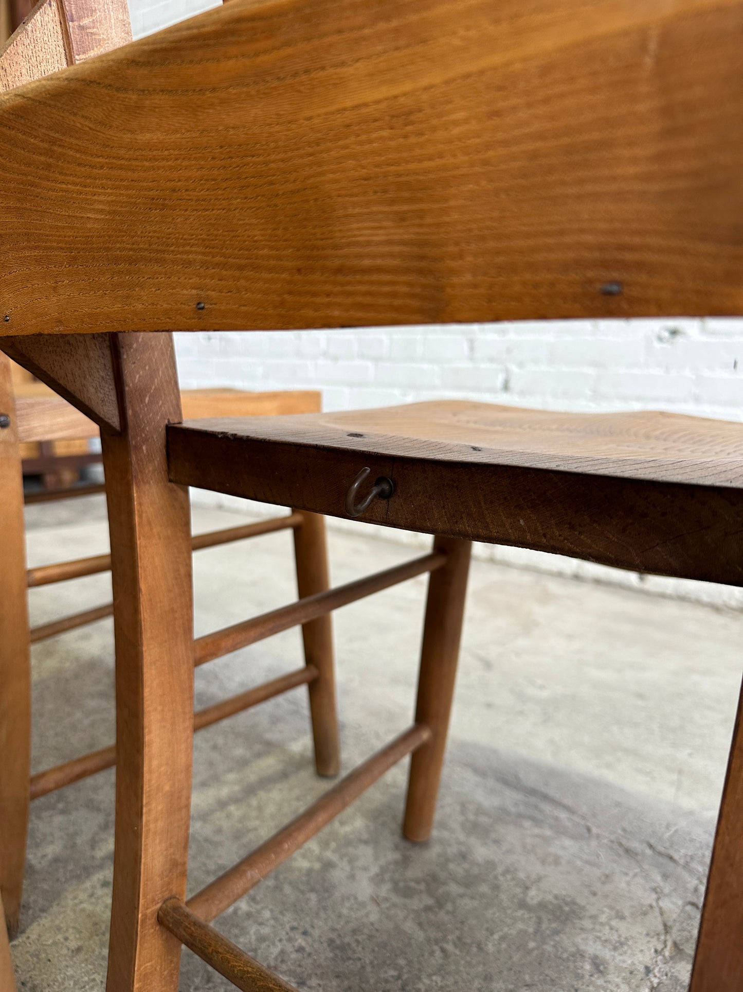 A Set of Six English Chapel Chairs from London c. 1910
