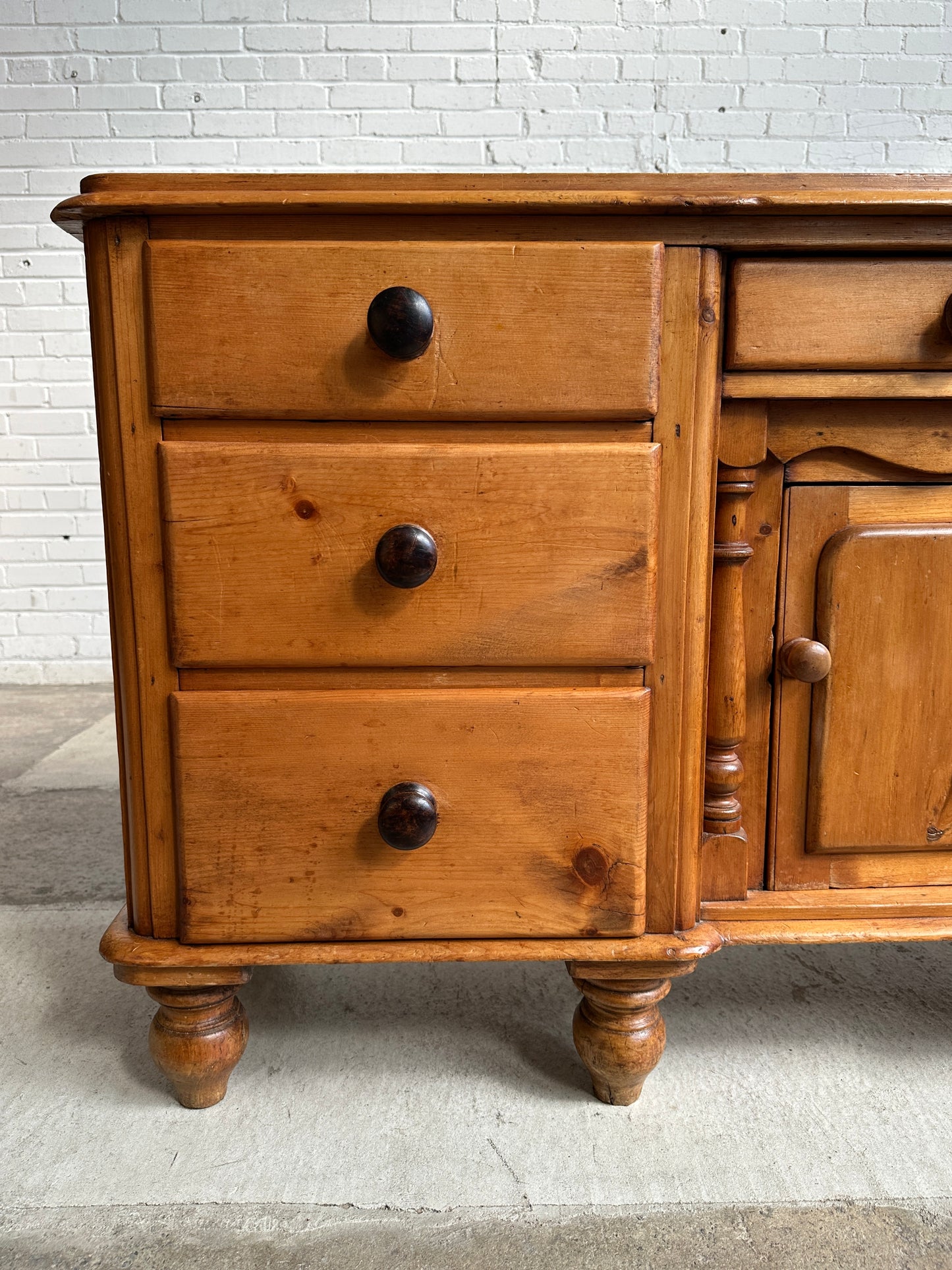 An Antique Pine English Sideboard, c. 1870