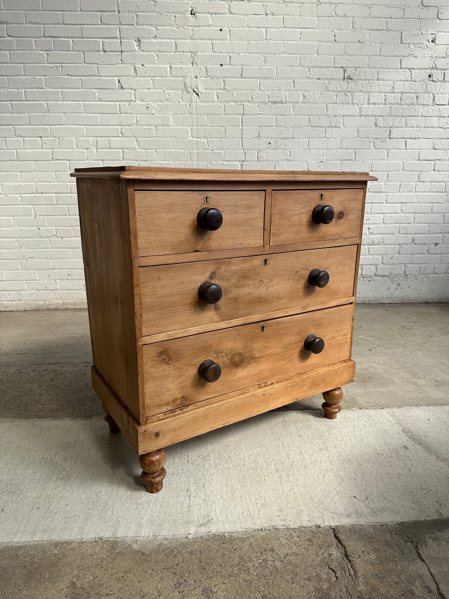 Antique Pine English Chest of Drawers c. 1880