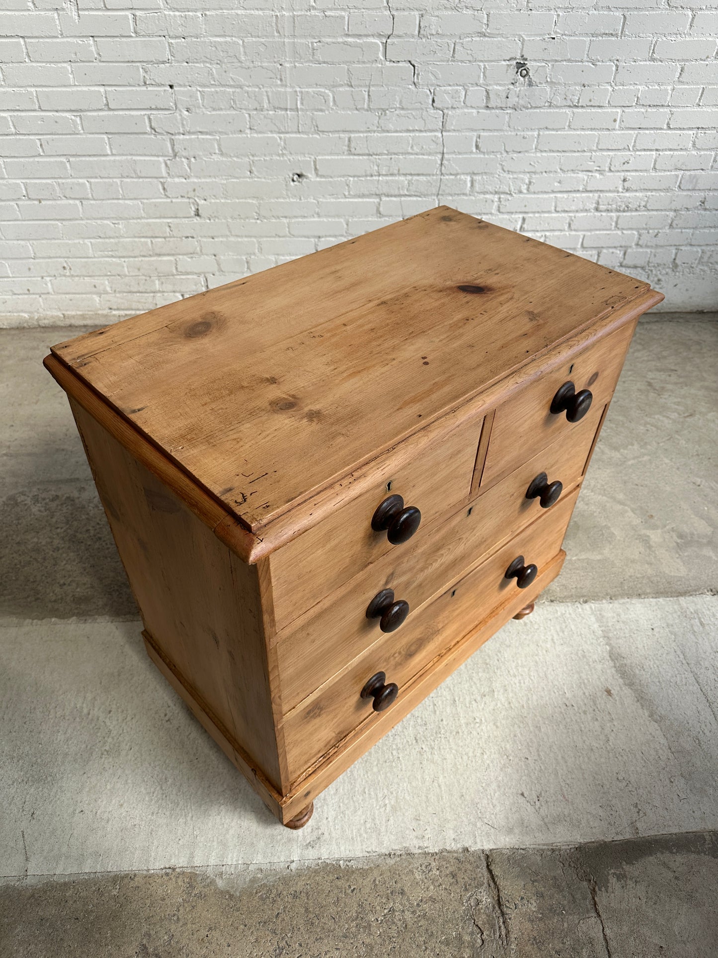 Antique Pine English Chest of Drawers c. 1880