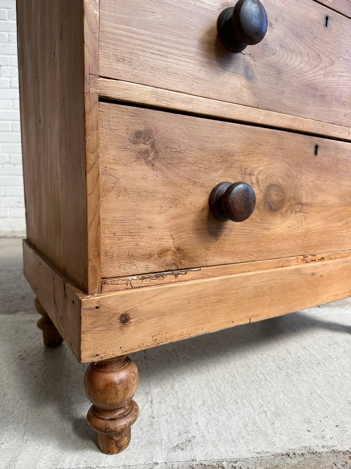 Antique Pine English Chest of Drawers c. 1880