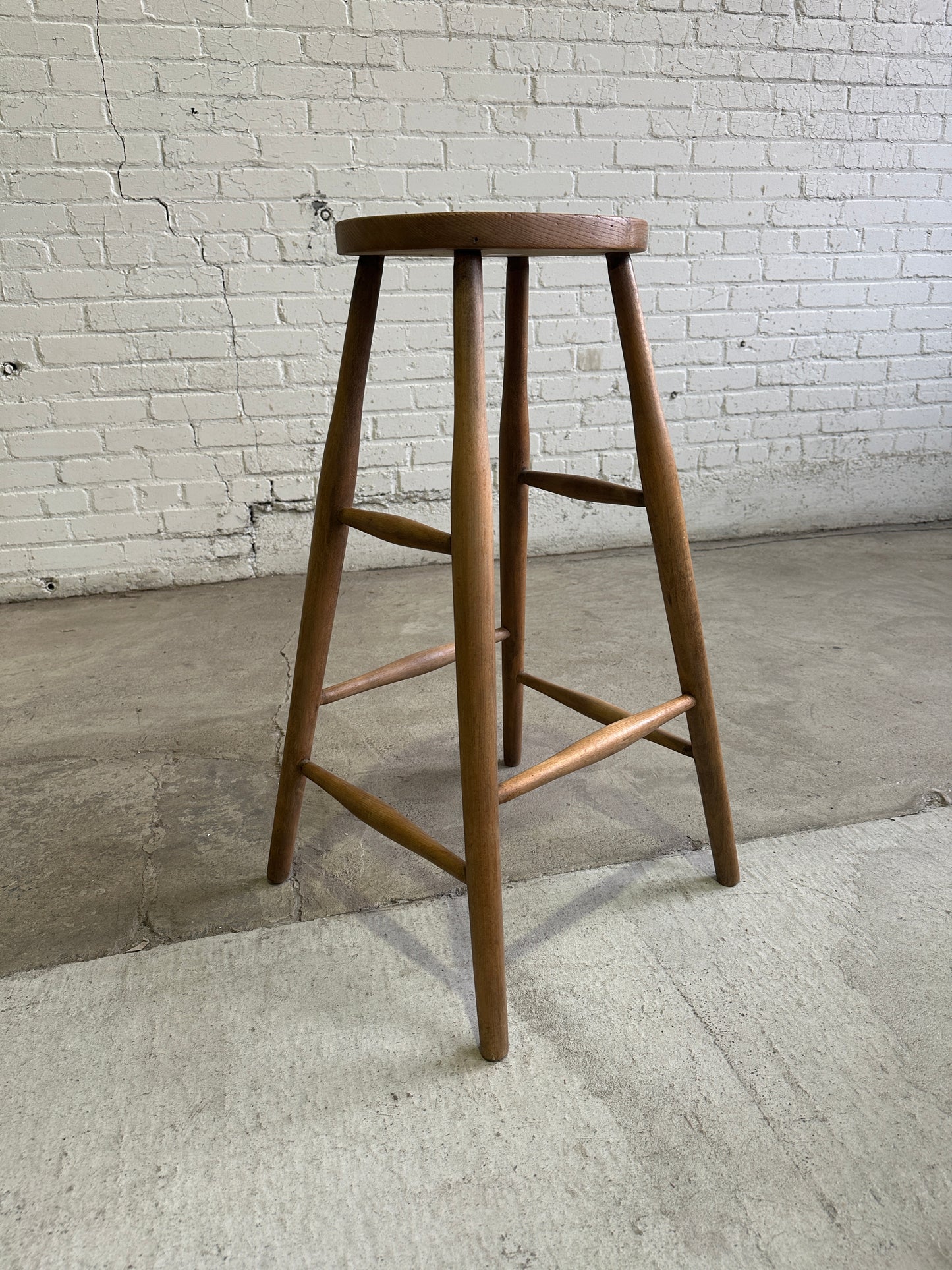 Extra tall antique English stool c. 1910