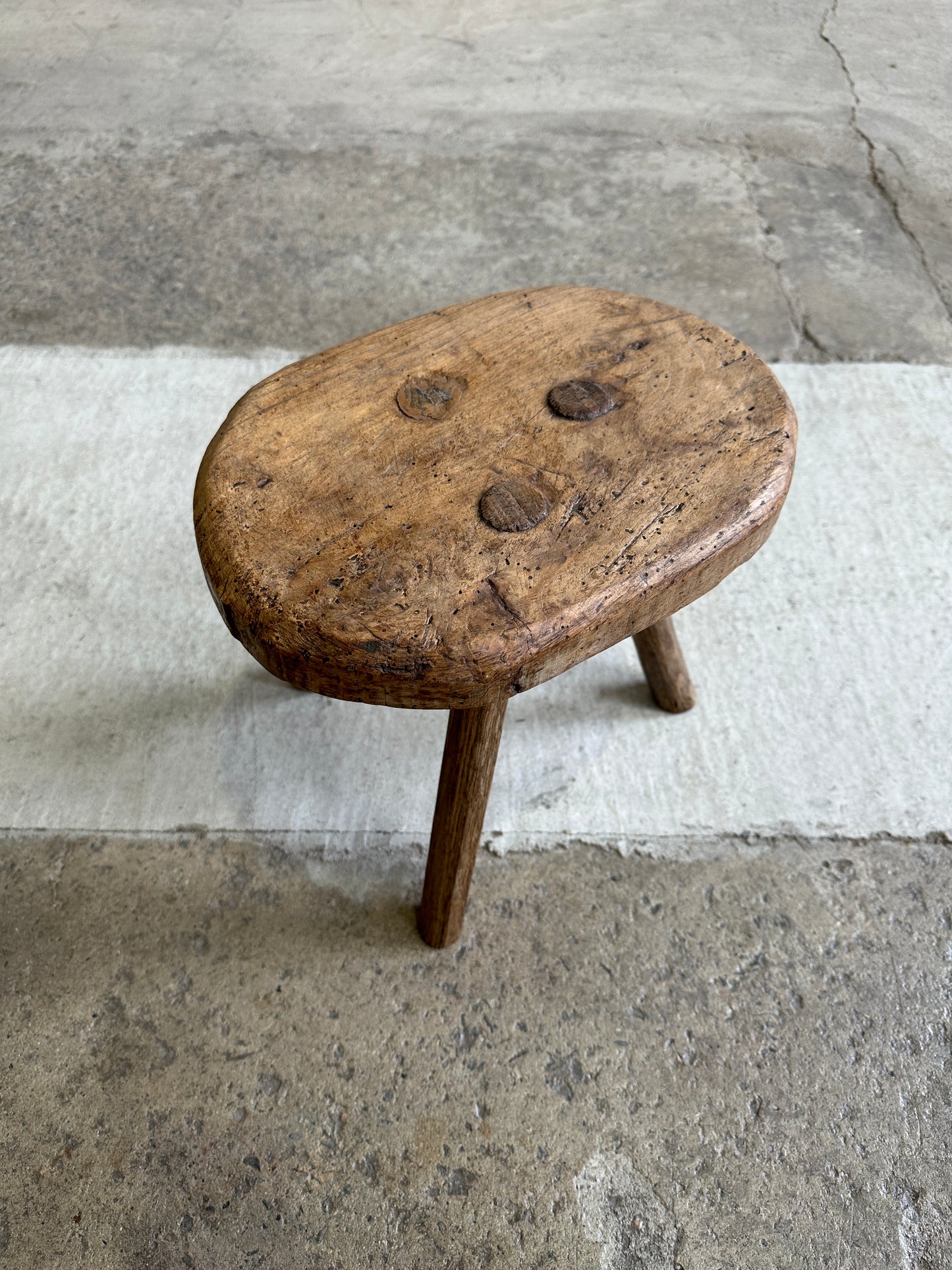 Antique French Milking Stool, c. 1900