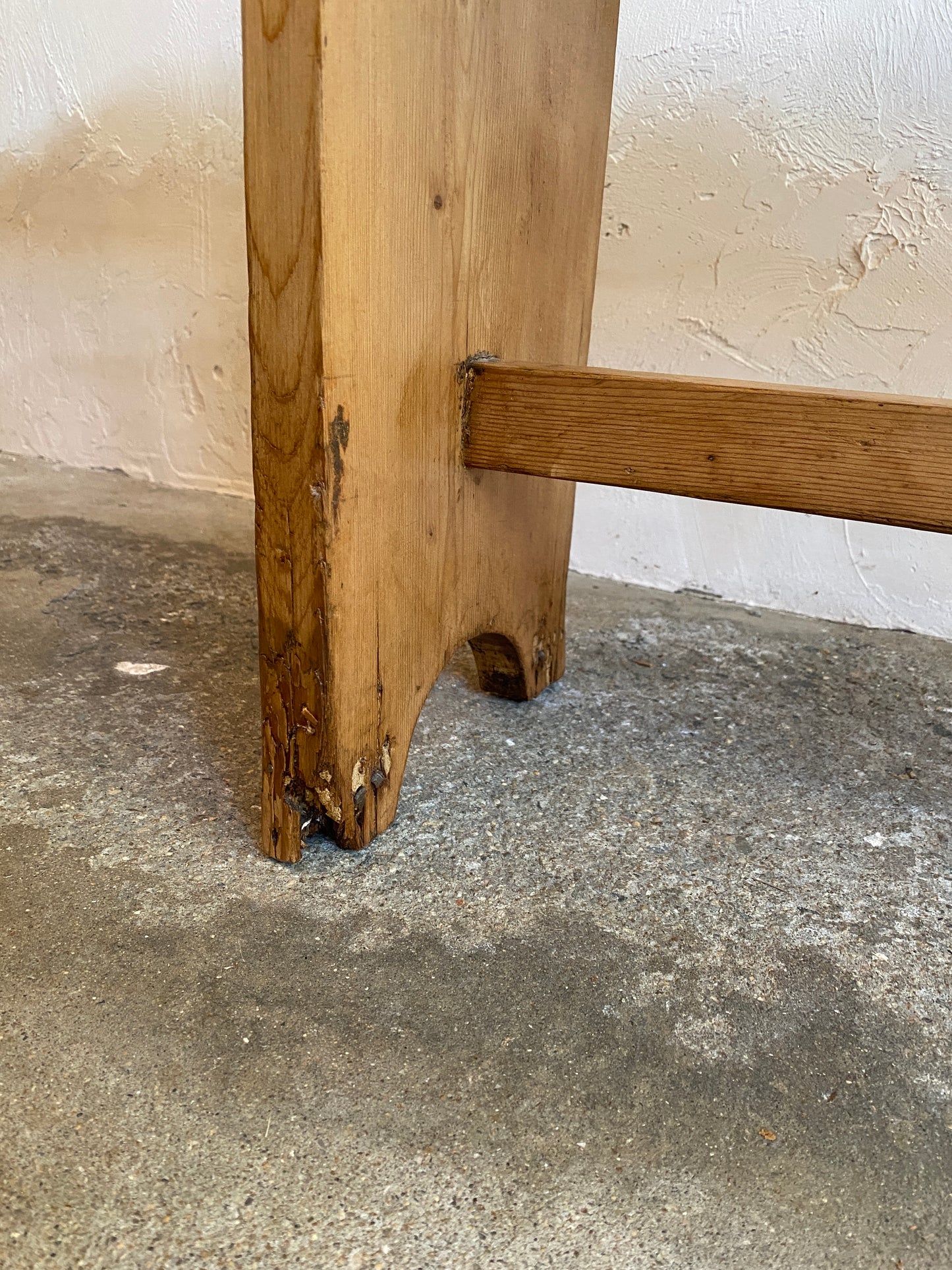 Antique Irish Pine Bench c. 1900