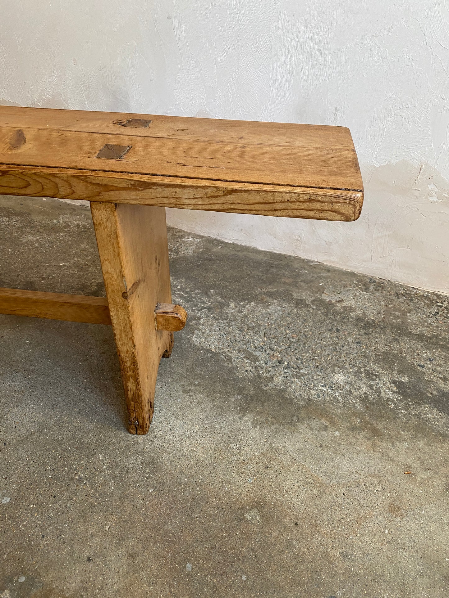 Antique Irish Pine Bench c. 1900