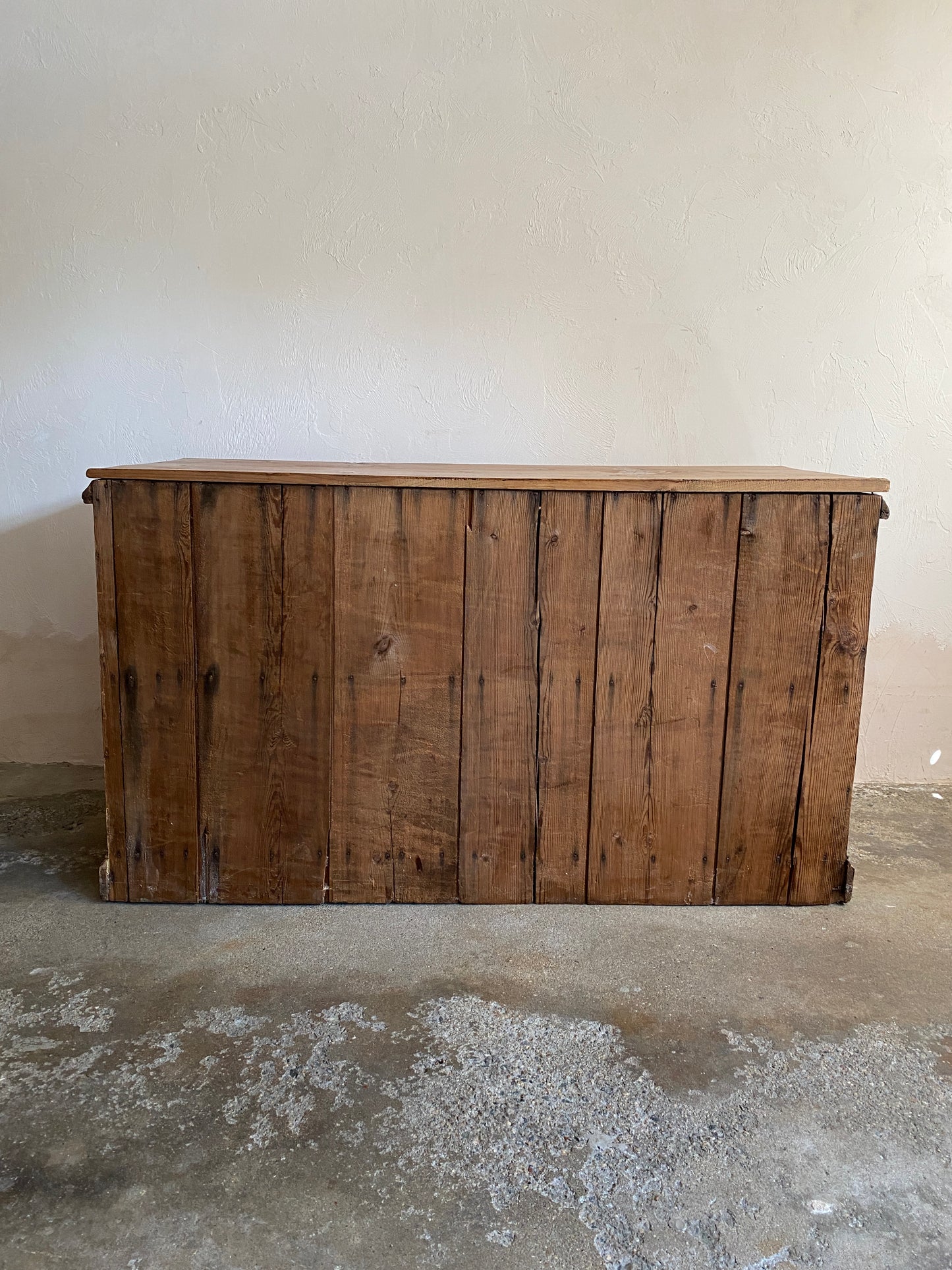 Antique Pine English Drawers with Ceramic Knobs c. 1890