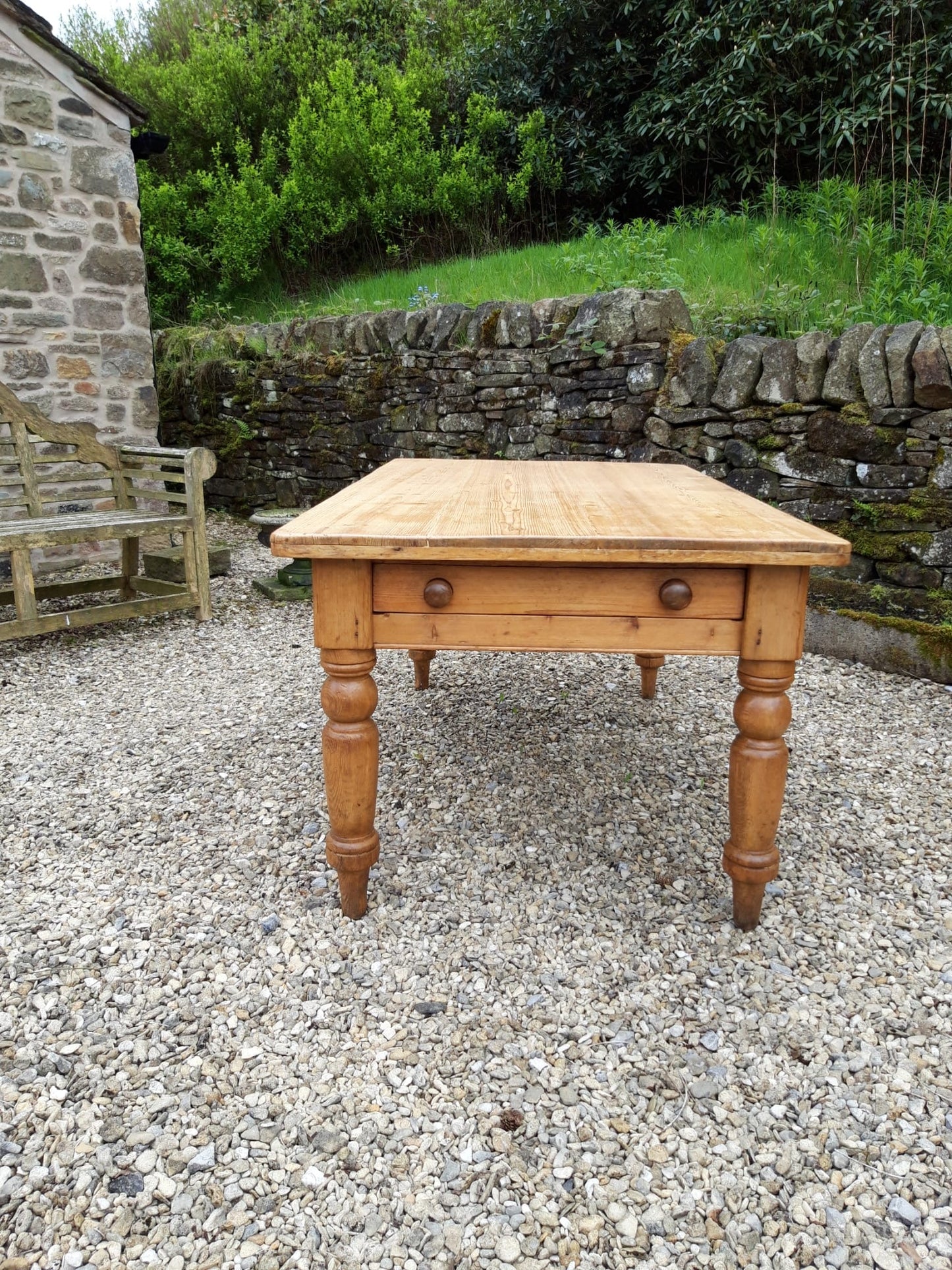 An Antique Pine English Farm Table c. 1880