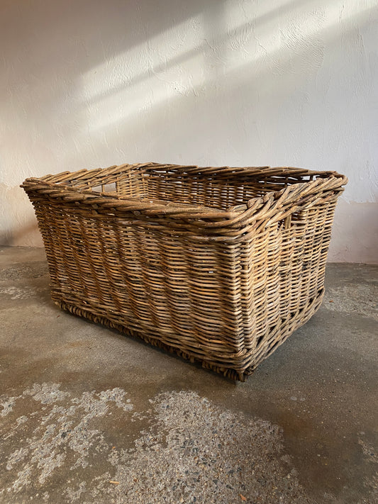 Antique Large Wicker Mill Basket circa 1900