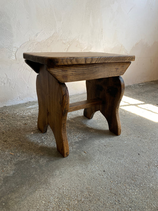 Antique Oak English Footstool c. 1900