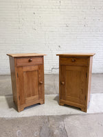 Antique Pine English Nighstand Pair, c. 1880