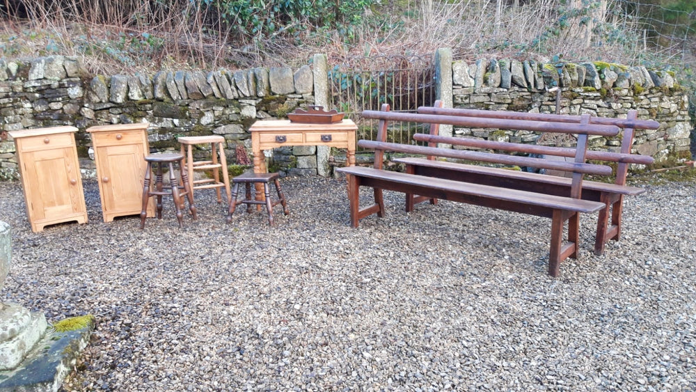 Antique Pine English Nighstand Pair, c. 1880