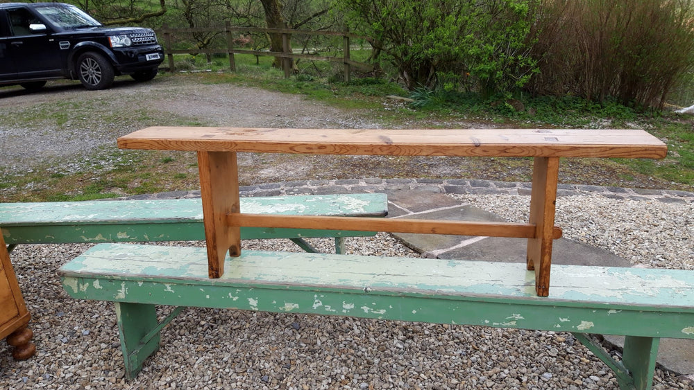 Antique Irish Pine Bench c. 1900