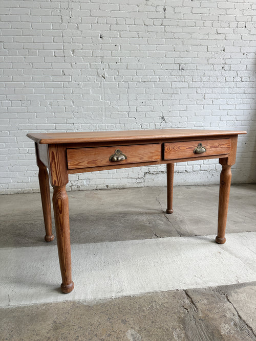An Antique English Pitch Pine Desk c. 1900