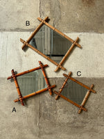 Antique French Faux Bamboo Mirrors