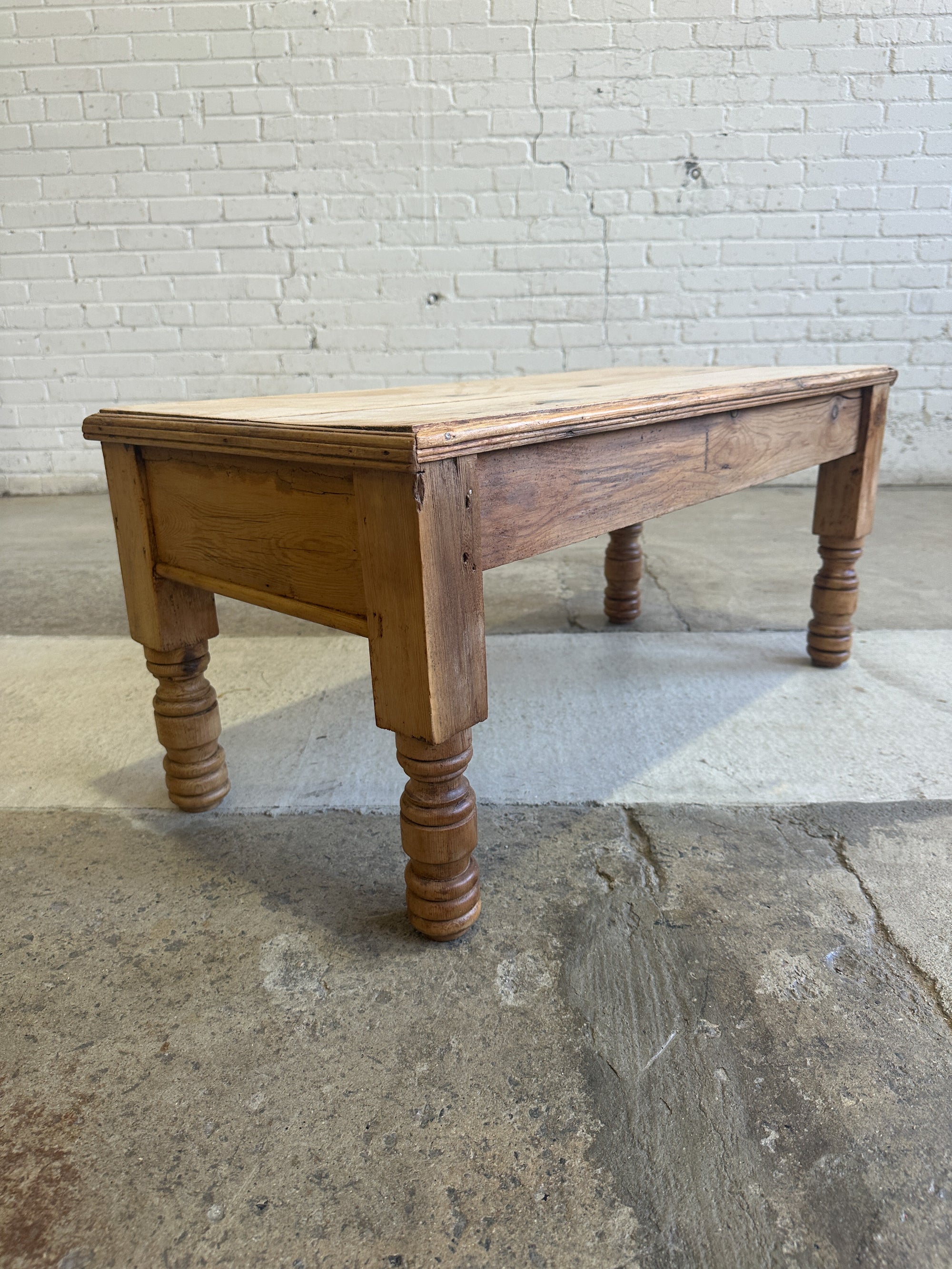 Petite Antique Pine English Coffee Table c. 1900