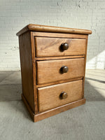 Antique Pine Three Drawer Chest, c. 1800