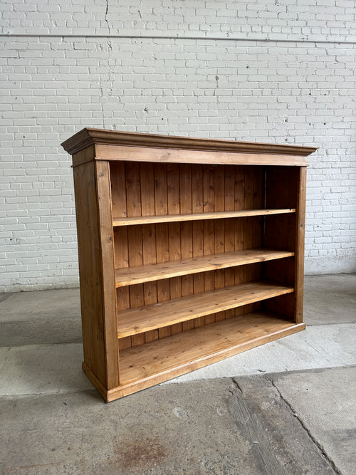 Antique Pine English Bookshelf, c. 1890