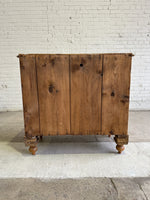 Antique Pine English Chest of Drawers with Ceramic Knobs c. 1900