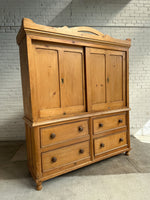 Antique Pine Housekeeper's Cupboard c. 1890