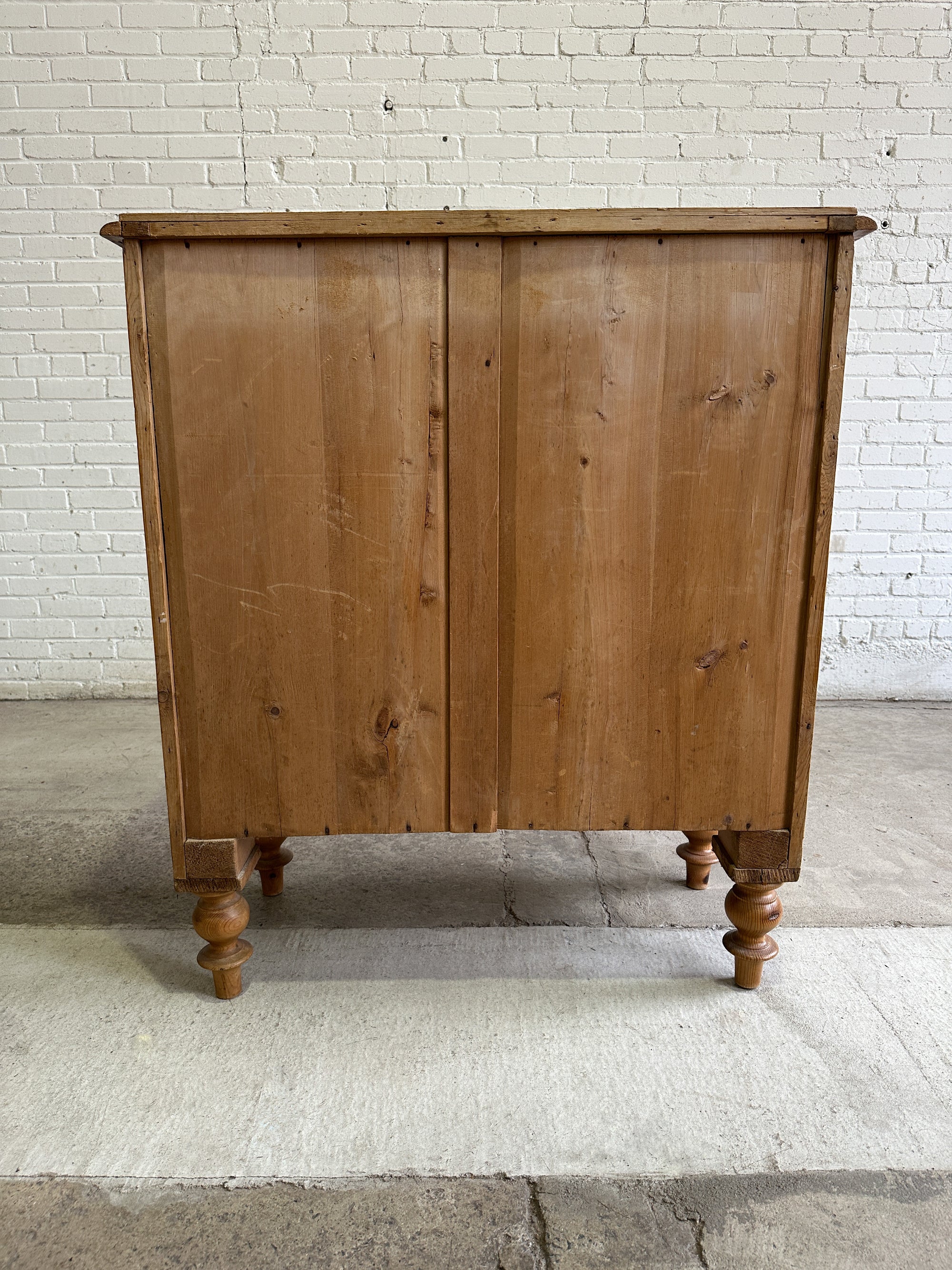 Tall Antique Pine English Chest of Drawers, c. 1870