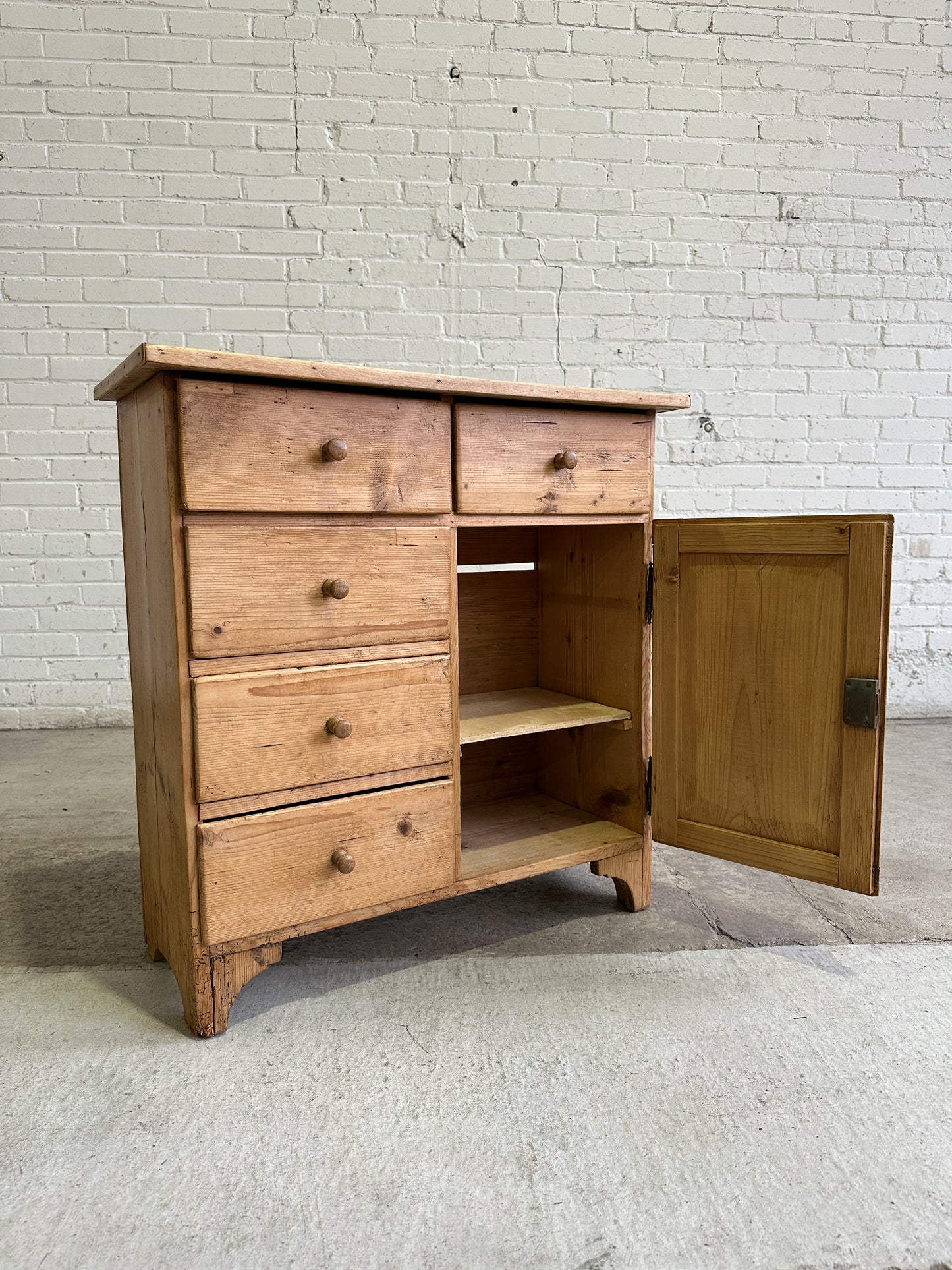 **On Hold** Antique Pine English Cupboard, c. 1880