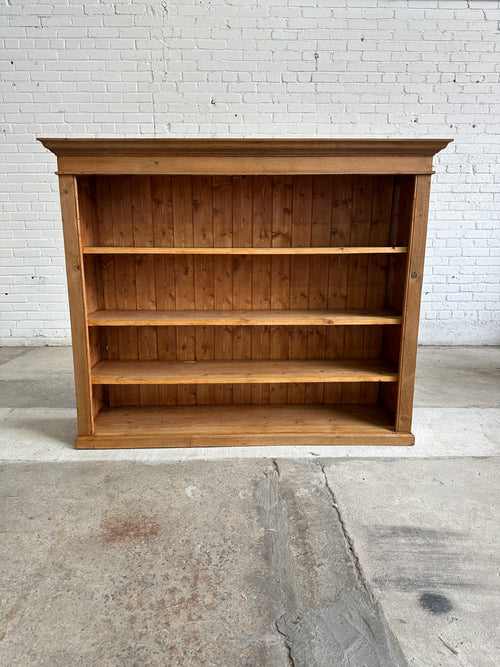 Antique Pine English Bookshelf, c. 1890